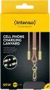 Intenso Cell Phone Charging Lanyard Handykette als Ladekabel Datenkabel 2 x USB-C bis 1,65m neon mix