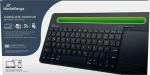 Mediarange Multi-pairing Funk Tastatur QWERTZ 78 Tasten und Touchpad schwarz/grün