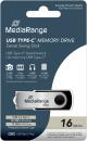 Mediarange USB Stick 16GB Speicherstick silber Typ C USB 3.2 Gen 1