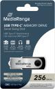 Mediarange USB Stick 256GB Speicherstick silber Typ C USB 3.2 Gen 1