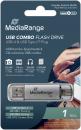 Mediarange USB Stick 1TB Speicherstick Combo silber USB 3.2 Gen 1 USB-A / USB-C