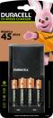 Duracell Akku Ladegerät Charger CEF27 inkl. 2x AA 1300mAh 2x AAA 750 mAh