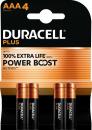4 Duracell Plus AAA / Micro Alkaline Power Boost Batterien im 4er Blister
