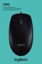 Logitech Maus M90 optisch mit Kabel 3 Tasten 1000 dpi schwarz 910-001793