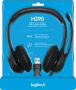 Logitech Headset H390 USB Stereo mit Mikrofon schwarz 981-000406