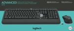 Logitech Set Maus und Tastatur MK540 Wireless Unifying kabellos schwarz 920-008675