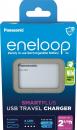 Panasonic Akku Ladegerät Charger eneloop USB Travel Charger BQ-CC87USB für 4 AA / AAA