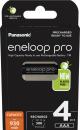 4 Panasonic Akku AAA 930mAh eneloop pro pre-charged im 4er Blister