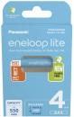 4 Panasonic Akku AAA 550mAh eneloop lite pre-charged im 4er Blister