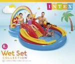 Intex Pool Play Center Rainbow Ring 297cm x 193cm x 135cm 175 Liter ab 2 Jahren 57453NP
