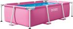 Intex Pool Stahlrahmen Pool Anschluß für Pumpe 220cm x 150cm x 60cm 1662 Liter pink 28266NP