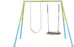 Intex Outdoor Garten Schaukelset 2er mit Schaukel und Nestschaukel blau/grün 44125