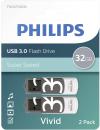 Philips USB Stick 32GB Speicherstick Vivid Edition grau USB 3.0 2er Pack