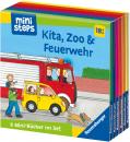 Ravensburger Buch ministeps Mein erster Bücher-Würfel Kita, Zoo und Feuerwehr (Bücher-Set) 30284