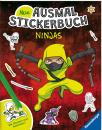 Ravensburger Buch Activity Mein Ausmalstickerbuch Ninjas 48995