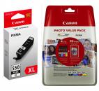 5 Canon Druckerpatronen Tinte PGI-550 XL PGBK / CLI-551 XL BK / C / M / Y Multipack