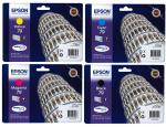 4 Epson Druckerpatronen Tinte 79 T7911 T7912 T7913 T7914 BK / C / M / Y Multipack
