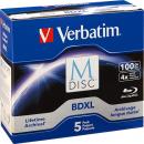 5 Verbatim Rohlinge M-Disc Blu-ray BD-R XL 100GB 4x Jewelcase