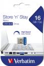 Verbatim USB Stick 16GB Speicherstick Store 'n' Stay Nano blau USB 3.0