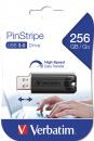 Verbatim USB Stick 256GB Speicherstick Drive PinStripe schwarz USB 3.0