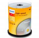 100 Philips Rohlinge CD-R 80Min 700MB 52x Spindel